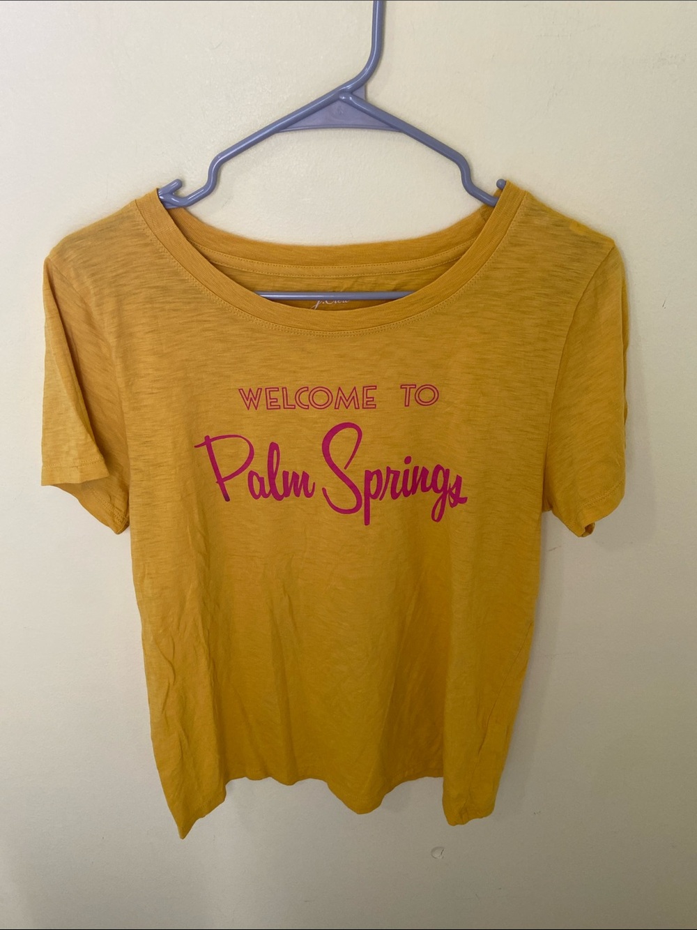 J. Crew Mustard Yellow 'Palm Springs' Graphic Tee